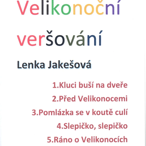 Výukový materiál Velikonoční veršování
