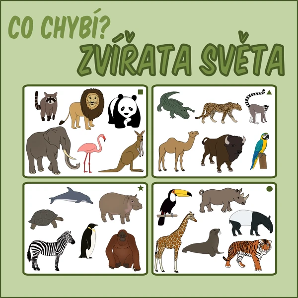 Zvířata světa - Co chybí?