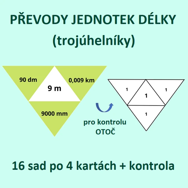 Převody jednotek DÉLKY (trojúhelníky)