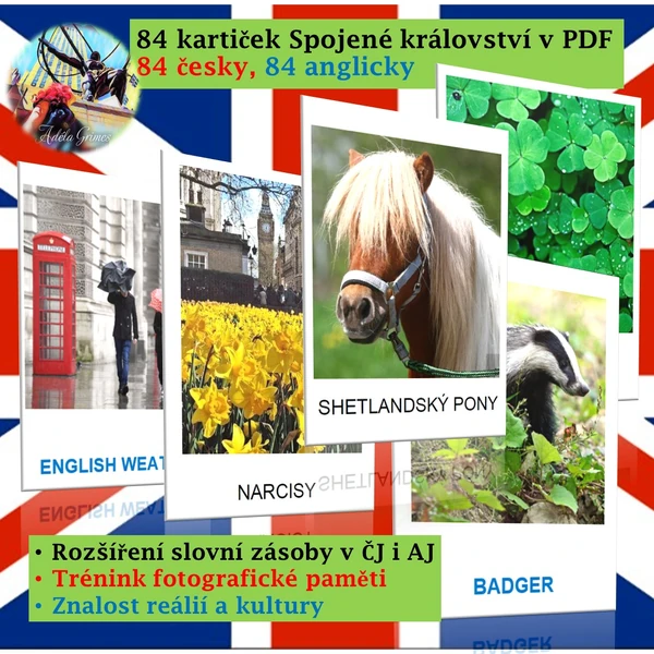 KARTY - flashcards SPOJENÉ KRÁLOVSTVÍ, ANGLIE