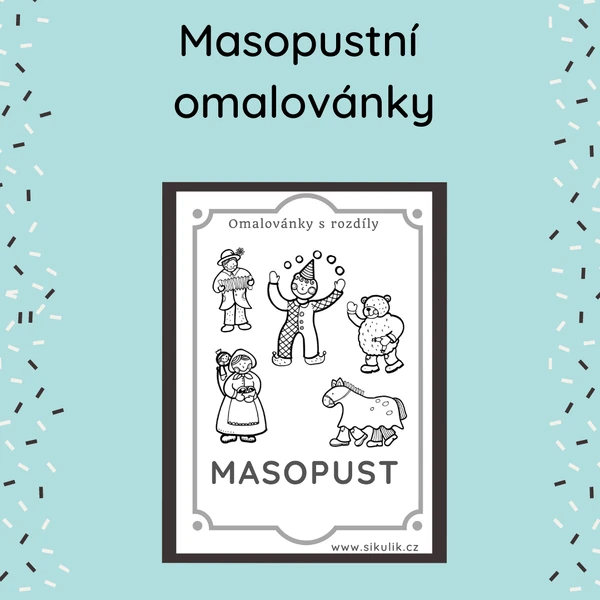 Omalovánkový sešit rozdíly MASOPUST