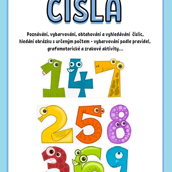 ČÍSLA - pracovní listy