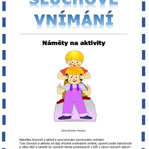 Procvičování sluchového vnímání