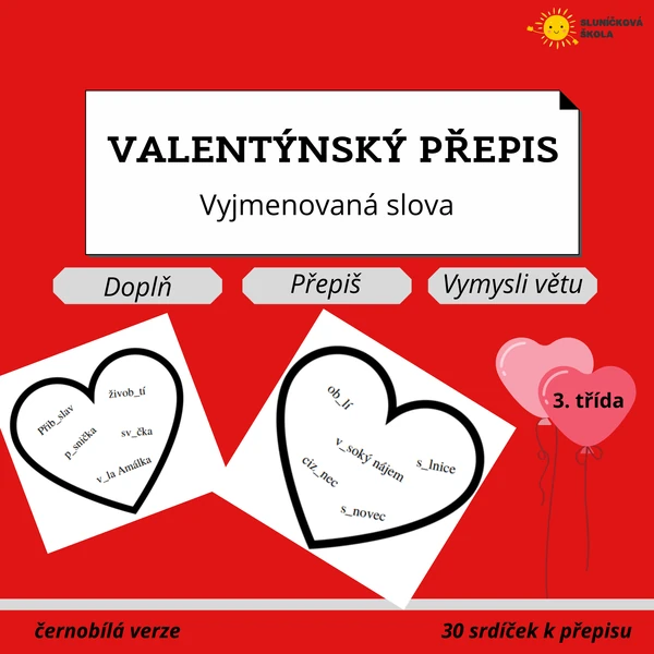 VALENTÝNSKÝ PŘEPIS - Vyjmenovaná slova