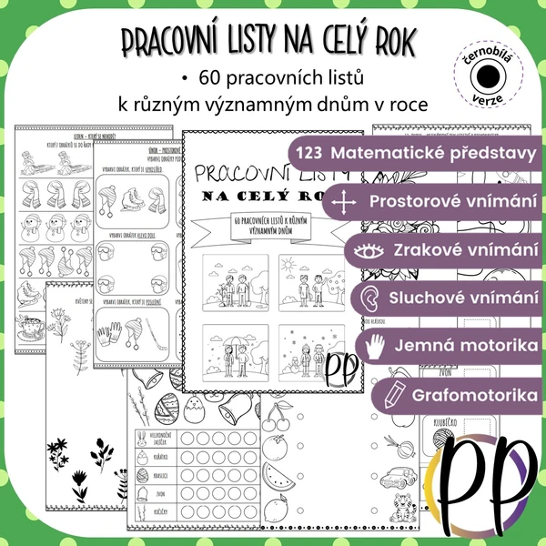 Pracovní listy na celý rok