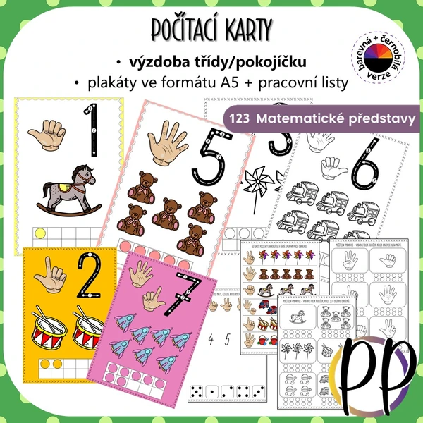 Počítací karty 1-10 (výzdoba)