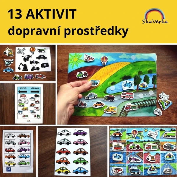 13 aktivit DOPRAVA - DOPRAVNÍ PROSTŘEDKY