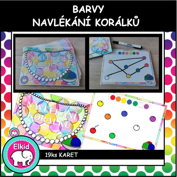 Barvy - navlékání korláků