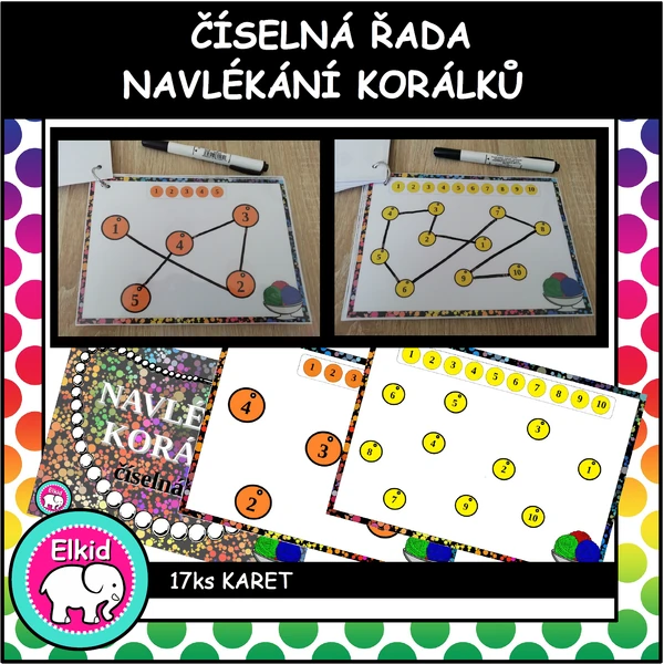 Číselná řada - navlékání korálků