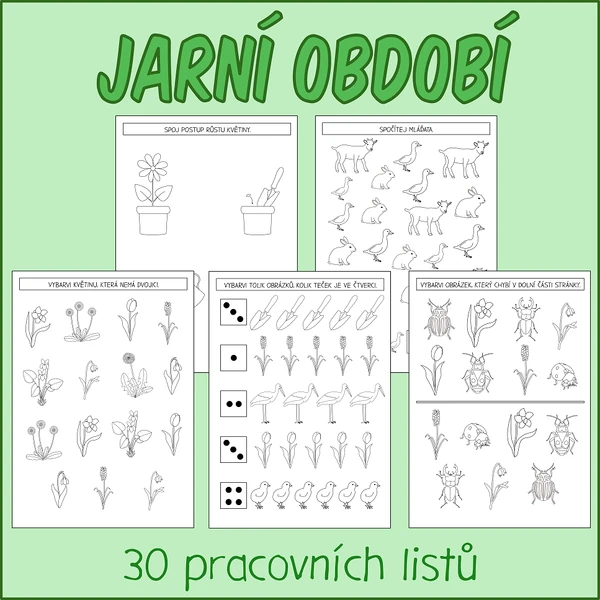 Jaro - Pracovní listy