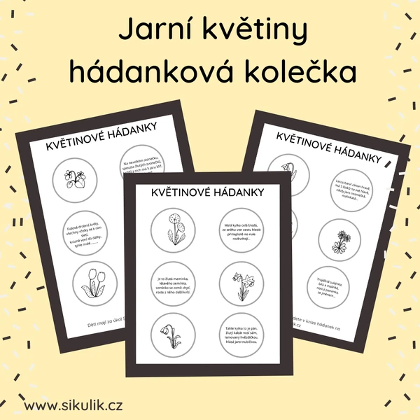 Hádanková Kolečka Jarní Květiny