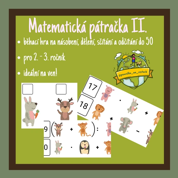 Matematická pátračka II. - násobení a dělení do 50 