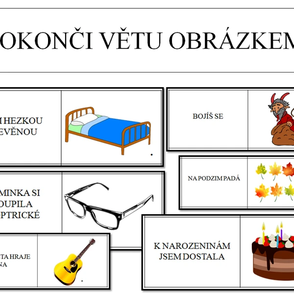 Dokonči větu obrázkem