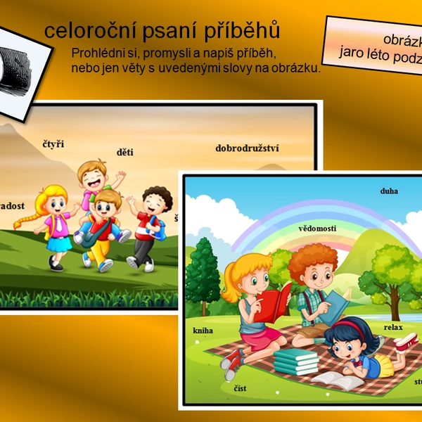 Celoroční psaní vět, či příběhů
