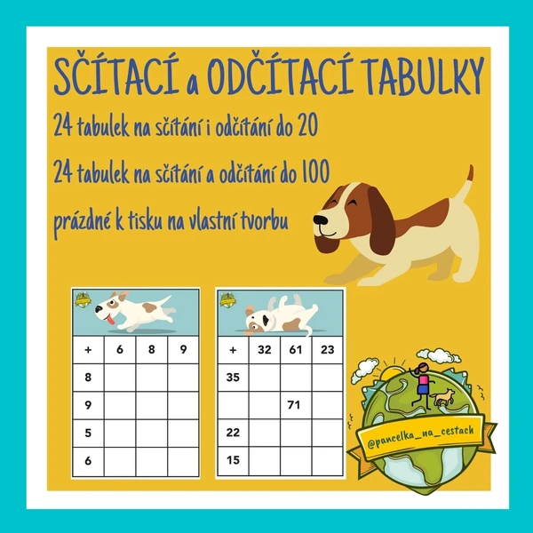 Sčítací a odčítací tabulky do 100