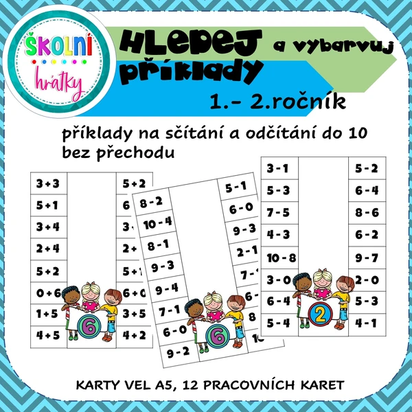 HLEDEJ  a vybarvuj příklady