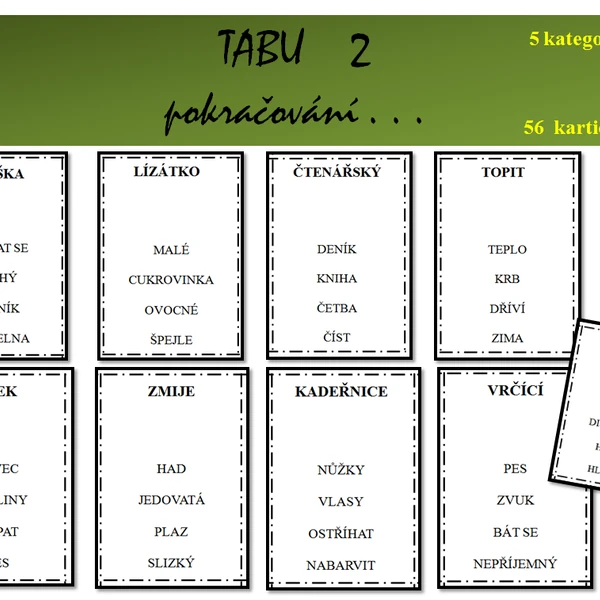 Tabu 2 -  rozvoj slovní zásoby