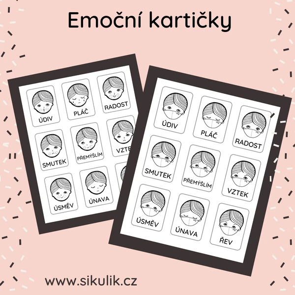 Omalovánkové Kartičky Emoce