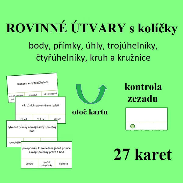 ROVINNÉ ÚTVARY (geometrie) s kolíčky