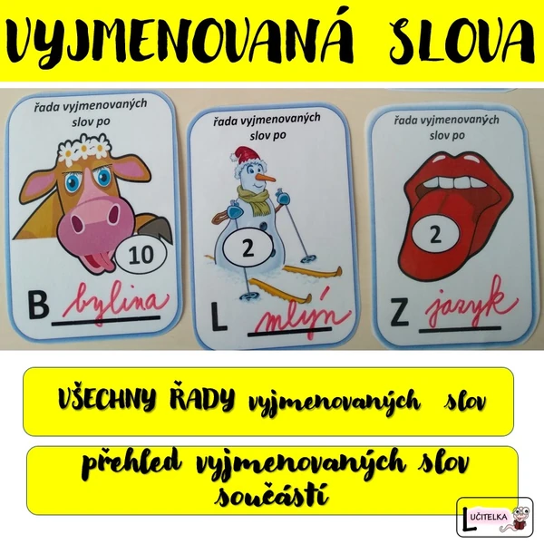 Vyjmenovaná slova - řady 