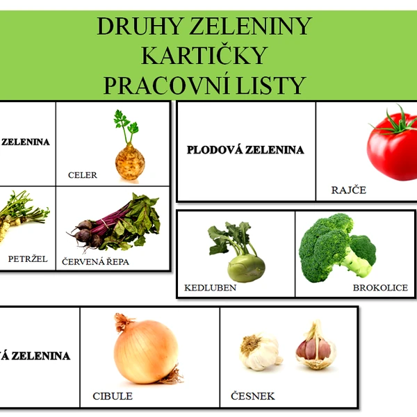 druhy zeleniny