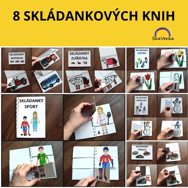 Sada 8 skládankových knih