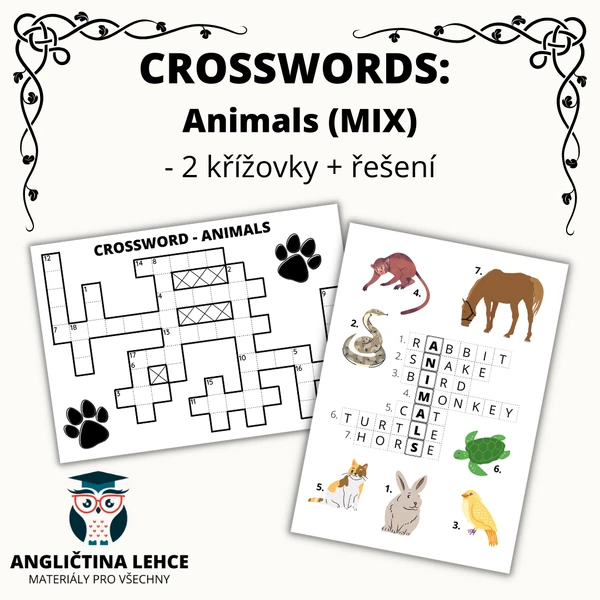 Křížovky na téma ANIMALS