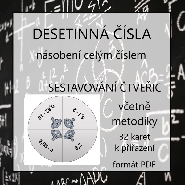 SKLÁDÁNÍ ČTVERCE - násobení desetinných čísel celým číslem