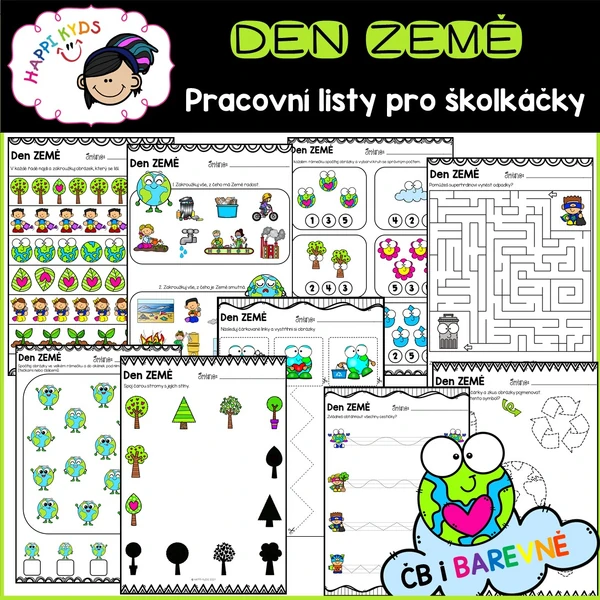 DEN ZEMĚ - pracovní listy (nejen) pro školkáčky