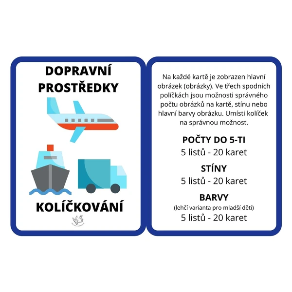 DOPRAVNÍ PROSTŘEDKY - kolíčkování
