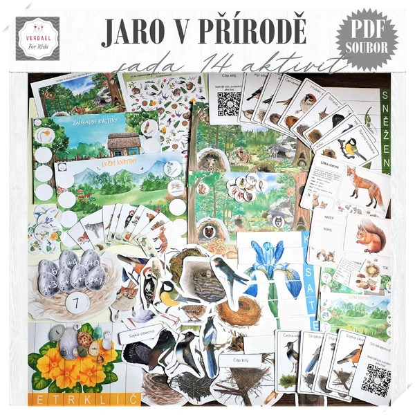 JARO V PŘÍRODĚ  - sada 14 aktivit