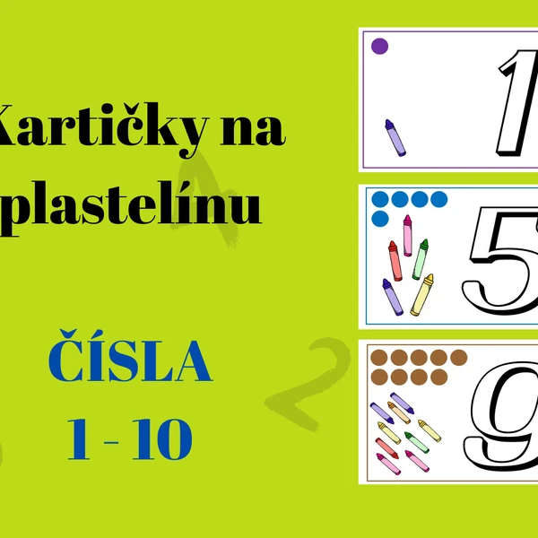 Kartičky na plastelínu - ČÍSLA