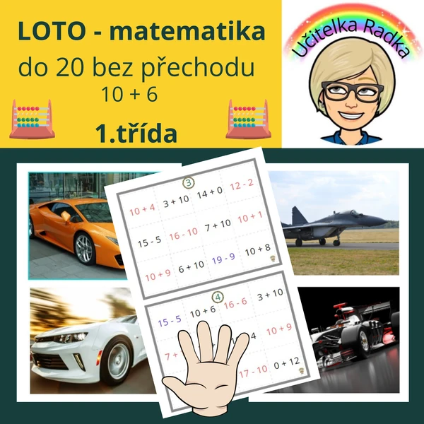 LOTO - počítání do 20 bez přechodu