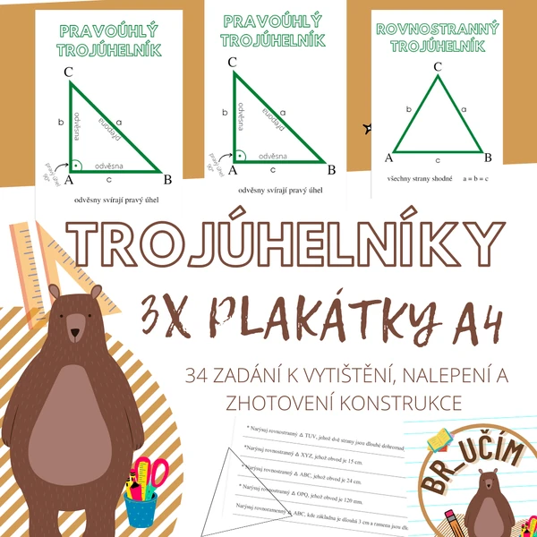 TROJÚHELNÍKY - narýsuj trojúhelník 