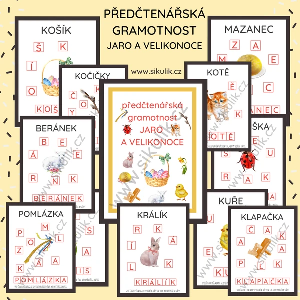 Předčtenářská Gramotnost JARO A VELIKONOCE