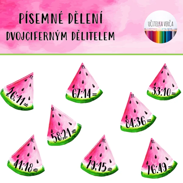 Písemné dělení dvojciferným dělitelem