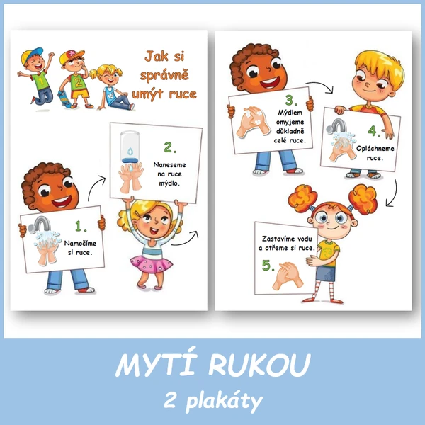 Jak si správně umýt ruce - plakáty