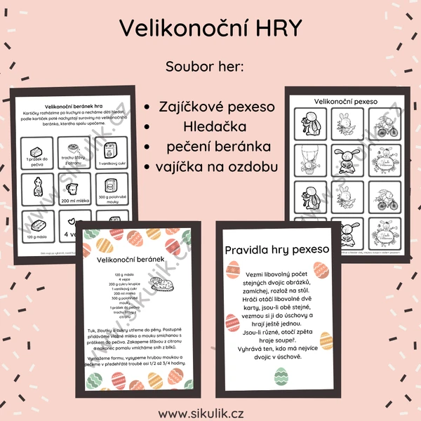  Soubor Her Velikonoce Pečení Beránka A Pexeso Zajíci