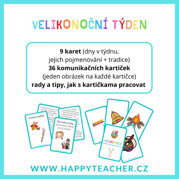 Velikonoční týden - komunikační karty + zvyky