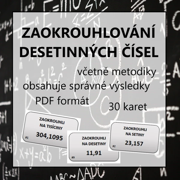 ZAOKROUHLOVÁNÍ desetinných čísel