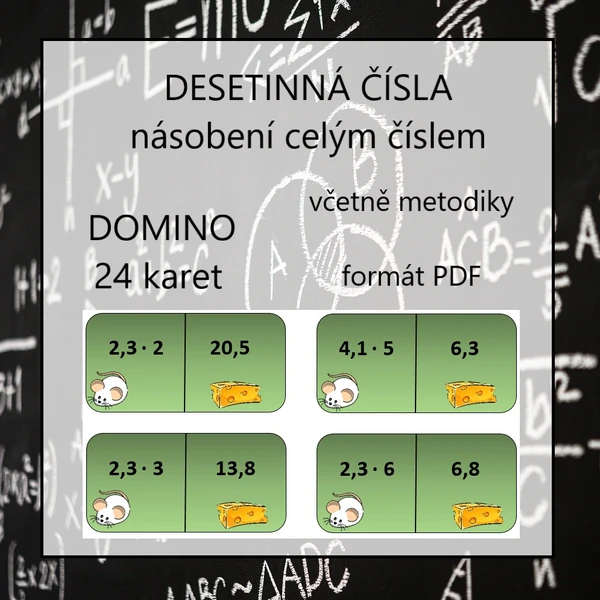 DOMINO - násobení desetinných čísel celým číslem