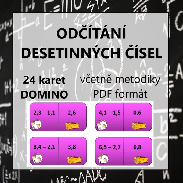 DOMINO - odčítání desetinných čísel