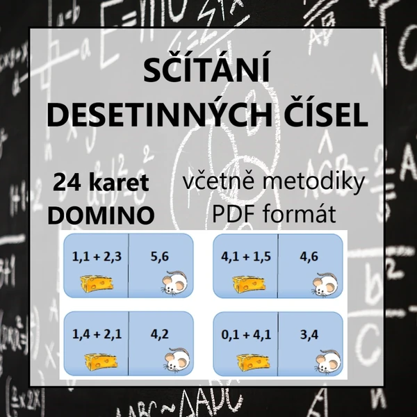 DOMINO - sčítání desetinných čísel