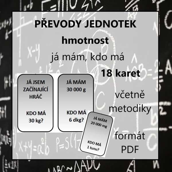 Já mám, kdo má - převody jednotek hmotnosti