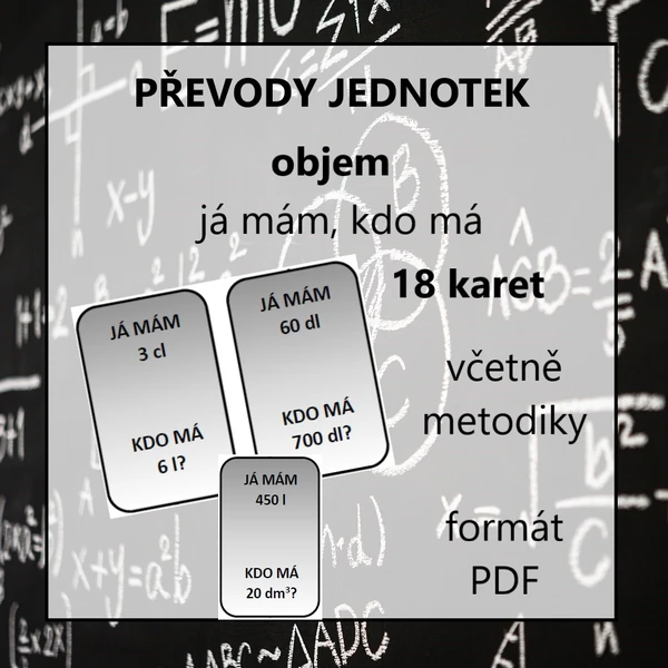 Já mám, kdo má - převody jednotek objemu