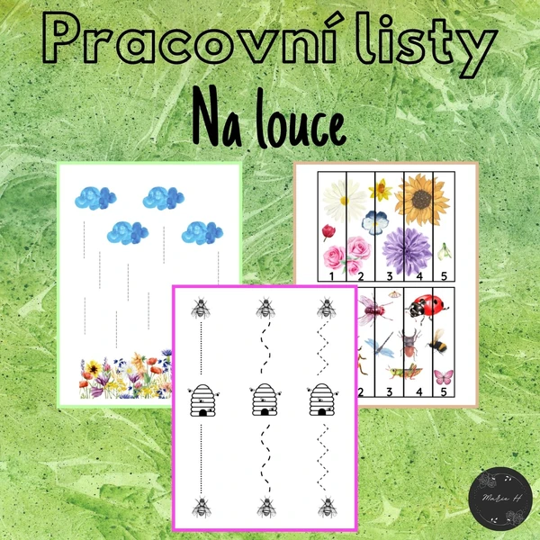 Na louce, pracovní listy
