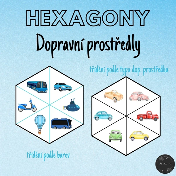 Dopravní prostředky, hexagony