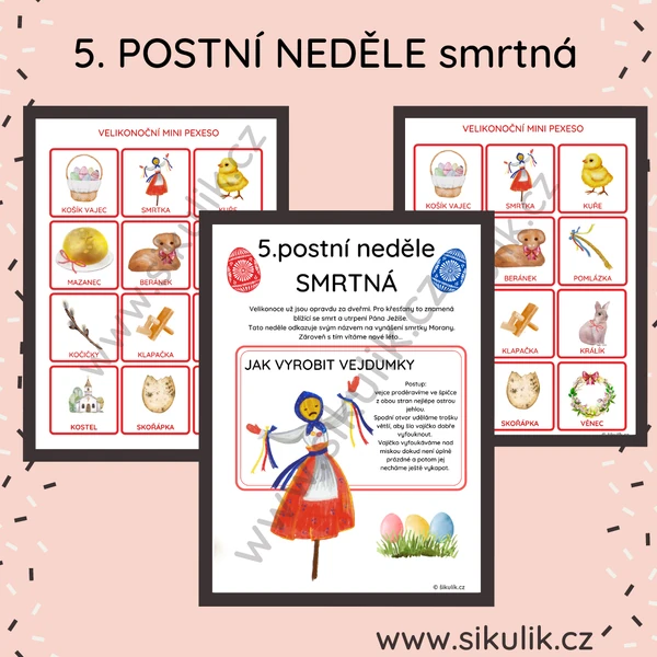 5. postní neděle smrtná+ pexeso