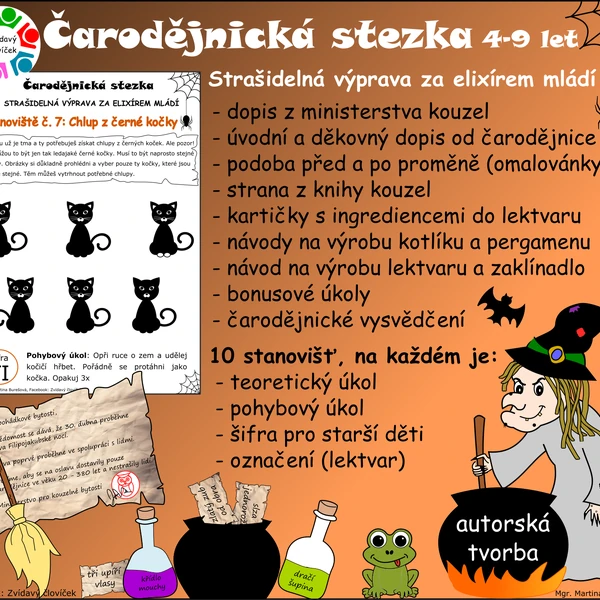 Čarodějnická stezka s příběhem: VÝPRAVA ZA ELIXÍREM MLÁDÍ