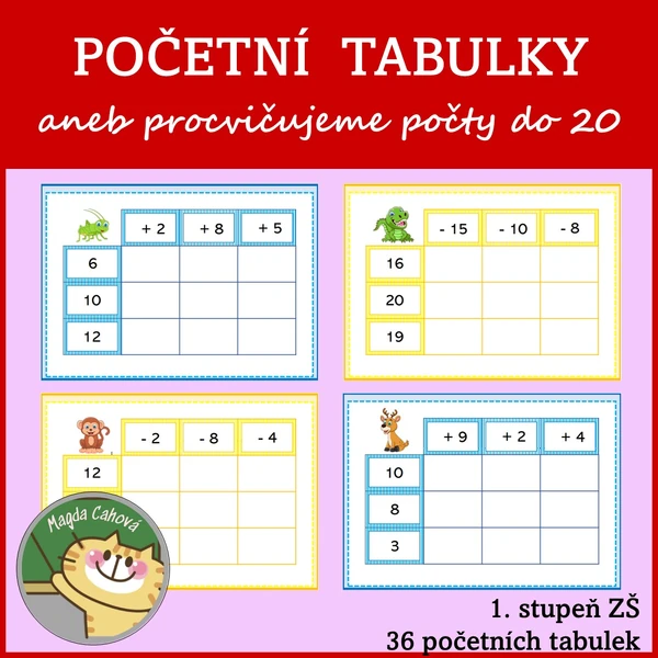 Početní tabulky do 20